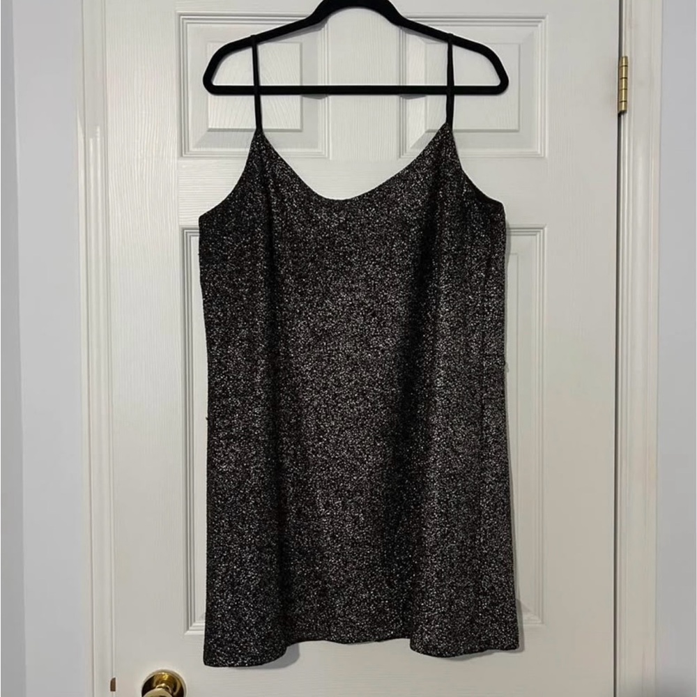 CeCe Glittering Gold and Black Dress